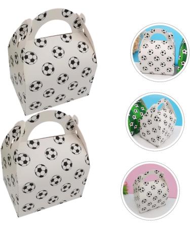 HOMSFOU 50pcs Boxes Soccer Party Cake Boxes Soccer Party Favor Bags Wedding Candy Boxes Sports Party Favor Boxes Clear Treat Boxes Soccer Ball Paper Candy Boxes Gift Snack Bag White 1 count (Pack of 1) White - Buy Online on GoSupps.com