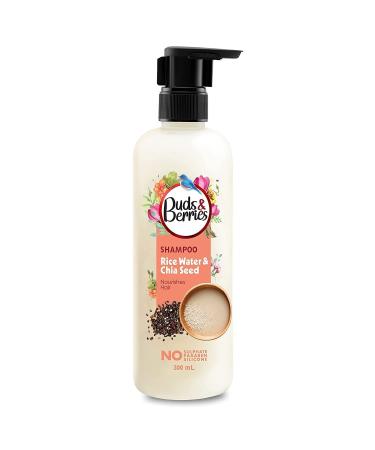 Buds & Berries Rice water & Chia Seeds Nourishment Shampoo for Strong & Healthy Hair NO Sulphate NO Paraben 300 ml