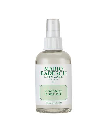 Mario Badescu Coconut Body Oil Enriched with Coconut Oil & Shea Butter | Lightweight Skin Care Hydrating and Moisturizing After Shower Massage Oil | 5 FL OZ