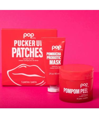 POMPOM Peel - 40 Exfoliating Peel Pads for Renewing Purifying & Brightening Skin | Pomegranate Witch Hazel Glycolic Acid | Uncomplicated Skincare - Buy Online on GoSupps.com