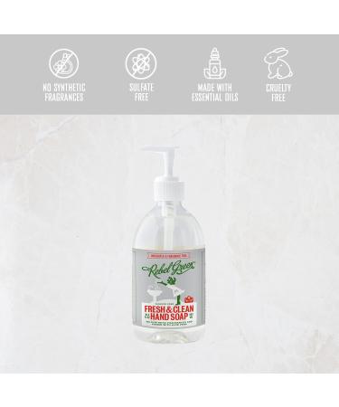 Rebel Green Liquid Hand Soap - Moisturizing Natural Bathroom & Kitchen Liquid Soap - Gentle Household Hand Wash (Unscented 16.9 Fl Oz (Pack of 4)) - Buy Online on GoSupps.com
