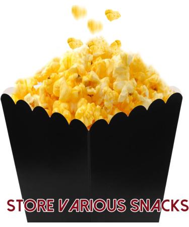 Alipis 50Pcs Popcorn Boxes Disposable Popcorn Buckets Paper Popcorn Tubs Greaseproof Popcorn Containers for Movie Theater Night Parties 250g Black - Buy Online on GoSupps.com