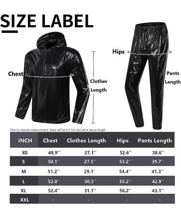 MulYeeh Weight Loss Sweat Suit - Anti-Rip Full-Zip Sauna Suit for Men Women - Black Large - Buy Online on GoSupps.com
