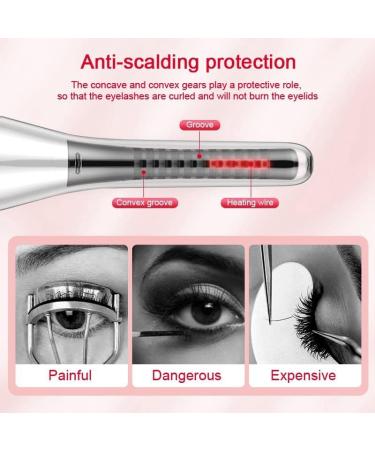 Sweetness Heated Eyelash Curler Electric Eyelash Comb LCD Display Rechargeable Quick Heating Curling Pink - Buy Online on GoSupps.com