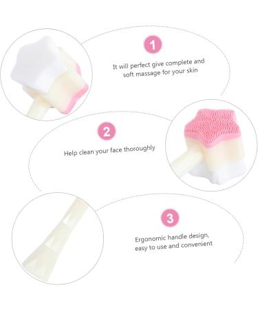 Healeved Silicone Face Brush Portable Skin Care Brush Mens Deep Bath Face Wash Brush Beard Styling Template Facial Brush Facial for Men Tool Facial Cleansing Brush Soft Fur Man Body Brush 13x5cm Sky-blue - Buy Online on GoSupps.com