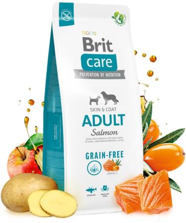 Dry Food for Adult Dogs - BRIT Care Grain-Free Adult Salmon - 3 kg - Buy Online on GoSupps.com