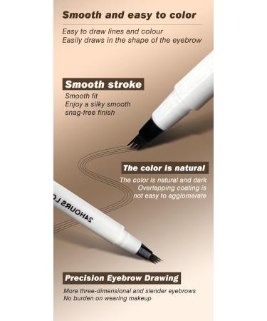 3Pcs Eyebrow Pencil Microblading Eyebrow Pen Waterproof Sweatproof & Long-Lasting All Day 4 Tip Eyebrow Pen Natural Eye Brow Pencils For Women (Beautiful girl*3) - Buy Online on GoSupps.com