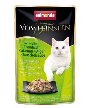 Animonda of the finest adult cat food wet food for adult cats with white tuna calamari + algae in pussy sauce in a fresh bag 18 x 50 g with white tuna calamari + algae in pussels sauce 1 piece (18 pack)