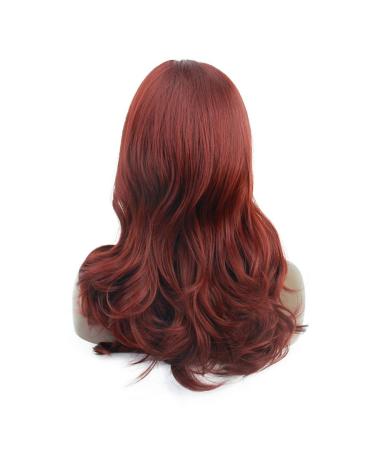 Buy Long Red Wavy Synthetic Wig for Women - 80s 70s 60s 50s Brazilian Curly Cosplay Hair - Buy Online on GoSupps.com