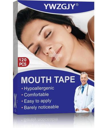120 Pcs Mouth Tape Mouth Tape for Sleeping Sleep Tape for Anti Snoring Gentle Mouth Strips for Sleeping Better Nose Breathing Less Mouth Breathing Improved Nighttime Sleeping and Relief Snoring Transparent