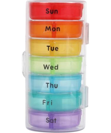 Buy Weekly Pill Organizer - 7 Day Portable Storage Box for Medication | Rainbow Design - International Shipping Available - Buy Online on GoSupps.com