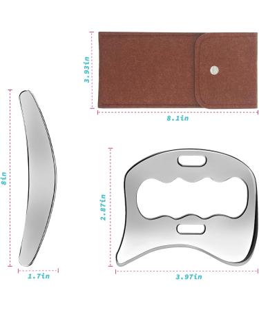 Premium Stainless Steel Gua Sha Tool for Lymphatic Drainage & Full Body Massage - Pain Relief & Cellulite Treatment | D+Y - Buy Online on GoSupps.com