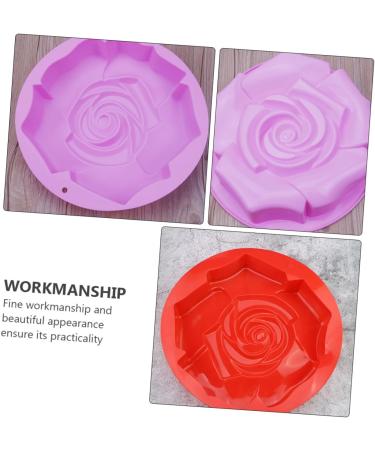 OUNONA 3pcs Rose Cake Mold Large Flower Tart Mini Flan Molds for Baking DIY Silicone Pie Baking Pan Silicone Soap Homemade Soap Molds Simple Mold Silicone Rose Silica Gel Manual Paper Cup 24X24X5CMx3pcs - Buy Online on GoSupps.com