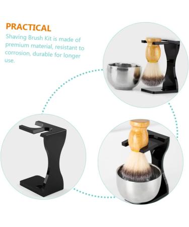 NOLITOY Men's Shaving Set - Black Suit Razor Holder Brush & Bowl | Premium Grooming Essentials for Effortless Shaving - International Shipping Available - Buy Online on GoSupps.com