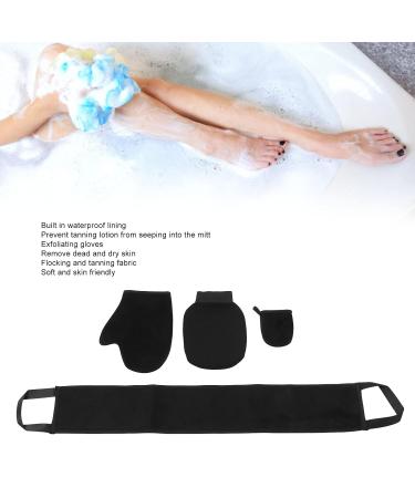Self Tanning Mitt Kit - 4pcs Double Faced Applicator Set with Exfoliating Glove & Back Lotion Mitt - Perfect for a Flawless Tan - Buy Online on GoSupps.com