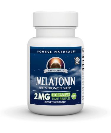 Source Naturals Time Released Melatonin 2 mg - 120 Time Release Tablets 1 120 Count (Pack of 1)