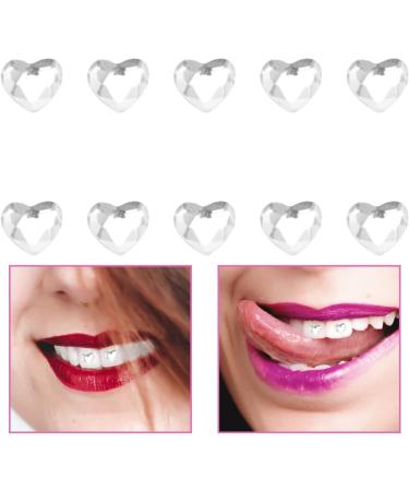 POPETPOP Teeth Jewelry Kit - 10pcs White Removable Tooth Gems for DIY Tooth and Nails Decor - Buy Online on GoSupps.com