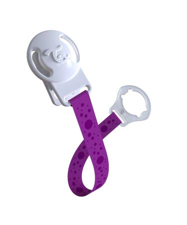 Twistshake pacifier chain made of fabric and silicone BPA free purple