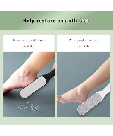 Feiccier Stainless Steel Double-Sided Foot Files - Professional Callus Remover for Cracked Heels, Corns, and Dead Skin - 2 Pcs Set - Buy Online on GoSupps.com