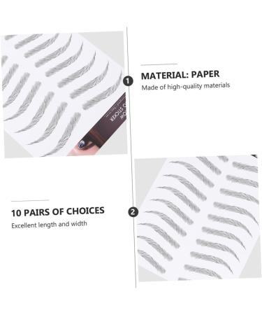 SOESFOUFU Iaff Sticker 3 sheets False Artificial Tool Fake Waterproof Eyebrow Decal Stickers Transfer Temporary Brow Black - Buy Online on GoSupps.com