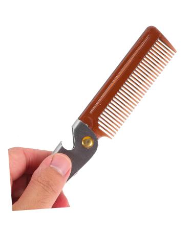 Fomiyes Foldable Travel Beards & Mustache Comb with Bottle Opener - Stainless Steel Portable Hair Cutting Brush - Buy Online on GoSupps.com