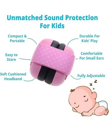 MORJCG Baby Ear Defenders - Noise Cancelling Ear Protector for Babies - Pink - Buy Online on GoSupps.com