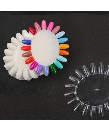 400 Nail Polish Sticks - White/Clear Nail Art Tips Display and Practice Wheel - Buy Online on GoSupps.com