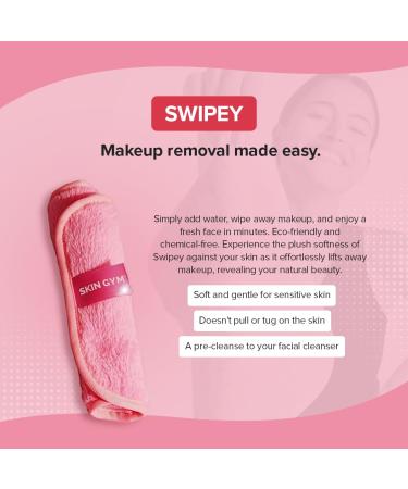 Skin Gym Reusable Makeup Remover Pad - Eco-Friendly Chemical-Free Makeup Removal with Just Water | Perfect for Mascara Eyeliner Foundation & Lipstick - Buy Online on GoSupps.com