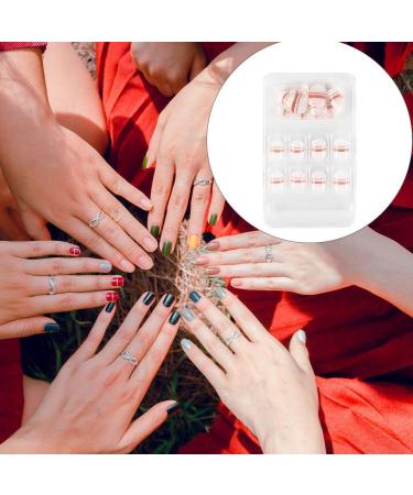 dijiusidy False Nail Fashionable Various Shapes Fingernail Full Coverage Strong Viscosity Adjustable Paster for Manicure Art 7 F741 7 1 count (Pack of 1) - Buy Online on GoSupps.com