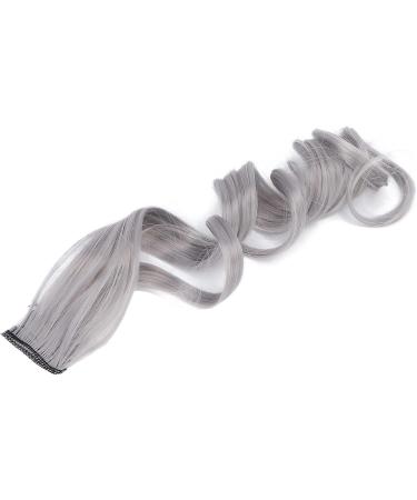 Hair Extension Synthetic Colorful Clip In Hairpiece Curling Wig for Party for Prom for Girls White tea ash - Buy Online on GoSupps.com