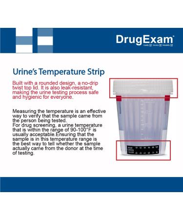 3 Pack DrugExam 12 Panel USA Made Drug Test Cup with Temperature Strip - THC50/AMP500/BAR300 and More - Urine Testing Kit - Buy Online on GoSupps.com