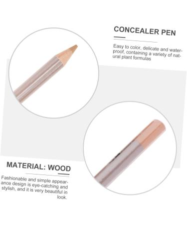 Mipcase 4pcs Concealer Pen Makeup Concealer for Face Highlighter Stick Wooden Makeup Concealer Stick Make up 1 ml (Pack of 1) Ivory - Buy Online on GoSupps.com
