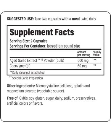Kyolic Aged Garlic Extract Formula 110 with CoQ10 - 100 Capsules for Heart Health - Buy Online on GoSupps.com