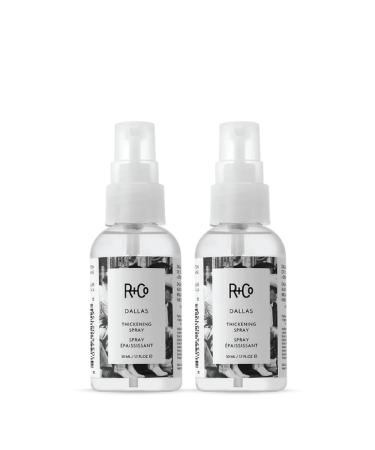 R+Co Dallas Hair Thickening Spray Travel Size | For Smooth Body-Boosting Style without Stiffness | Ultimate Volume Control and Shine | TSA Approved | Set of 2 Dallas Thickening Spray- 1.7 Fl Oz (Pack of 2)