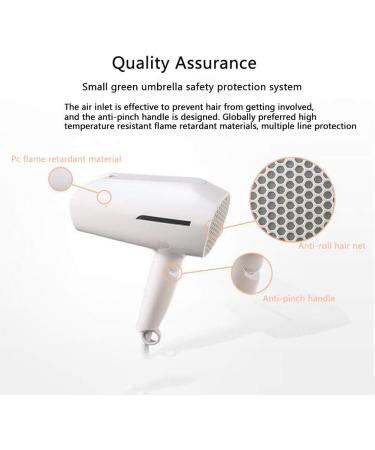 Hair Dryer with Nanoe Technology 1800W Hair Dryer Professional Blow Dryers 5 Modes Settings 2 Heat Settings Portable Folding Blow Hair Dryer for Salon and Household Red Small Gift White - Buy Online on GoSupps.com