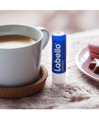 Labello Original Lip Care Stick 1-Pack (4.8g) | Natural Lip Balm Without Mineral Oils | Protects & Nourishes Lips - Buy Online on GoSupps.com