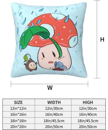 YYHHAOFA Sunflower Seeds and Mushroom Pattern Universal Pillowcase for All Seasons 16"x16" : Soft and Comfortable Suitable for car Sofa Black 16"x16" - Buy Online on GoSupps.com