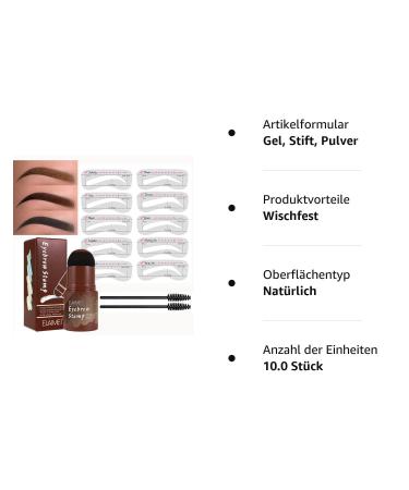 Buy Moulis Eyebrow Stamp Set - Reusable Makeup Brow Powder Kit with 10 Stencils & 2 Brushes (Light Brown) - Perfect One-Step Brow Shaping for Flawless Eyebrows - Buy Online on GoSupps.com