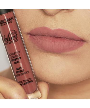 Deborah Milano Fluid Velvet Mat Lipstick No. 19 Light Mauve Long-lasting Liquid Lipstick for Soft Moisturized Lips | 4.5g - Buy Online on GoSupps.com