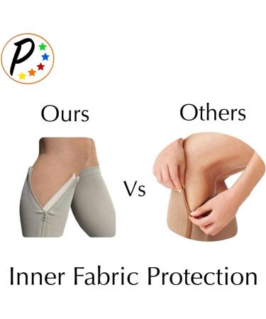 Buy Closed Toe Grey 20-30 mmHg Zipper Compression Calf Leg Socks 4X-Large - Improve Circulation & Comfort | International Shipping Available - Buy Online on GoSupps.com