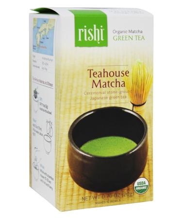 Rishi Tea Teahouse Matcha Organic Ceremonial Japanese Green Tea Powder 0.70 oz (20 g)