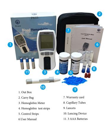 Healthcaretuye Hb Hemoglobin Meter Hemoglobin Test Meter - Buy Online on GoSupps.com