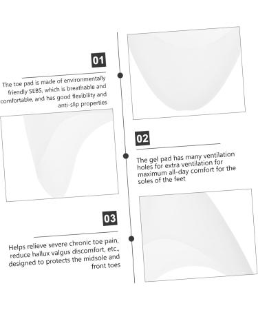 Toe Protector High Heel Pads - Gel Cushion Inserts for Ballet & Dance - 3 Pairs White Shoe Heel Protectors - Buy Online on GoSupps.com