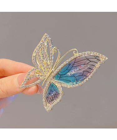 KuuGuu 2 PCS Butterfly Metal Hair Claw Clips - Rhinestone Sparkle, Fashionable Hold Hair Jaw Clips - Cute Hair Accessories - Buy Online on GoSupps.com