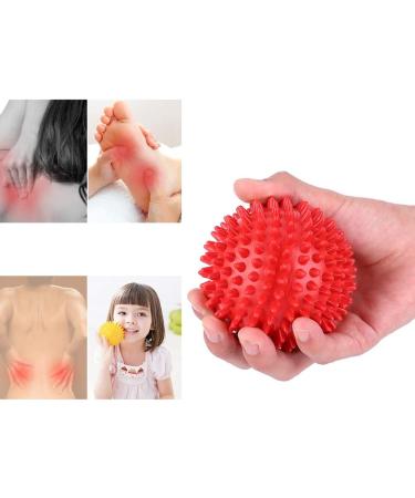 Spiky Massage Ball - Durable Plastic Fitness Roller | Portable Body Relax Tool (Red 7.5 cm) - Buy Online on GoSupps.com