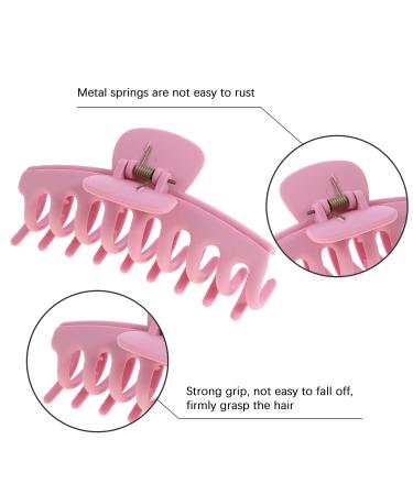 Large Matte Hair Claw Clips - 8 Color Options - 4.3 Inch Nonslip Hair Clamps for Women and Thinner Hair Styling - Buy Online on GoSupps.com