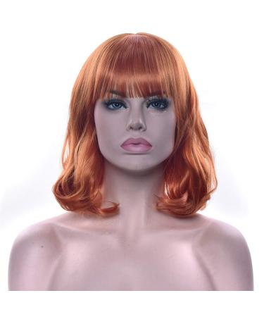 Lfmdjf 10 Colors short curly tm temperatures fiber synthetic hair pink black brown party hairpiece wig for women bd 2735