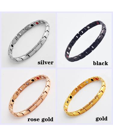 Women Lymph Drainage Magnetic Bracelet The New Trend of Multifunctional Bracelets to Help Sleep for Man Woman Student Family Friend and A Nice Gift (1 Item-Silver&Gold) - Buy Online on GoSupps.com