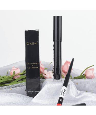 Black Matte Lip Liner and Lipstick Set | Long Lasting Waterproof Formula | Dark Lip Makeup Kit (#19) - Buy Online on GoSupps.com