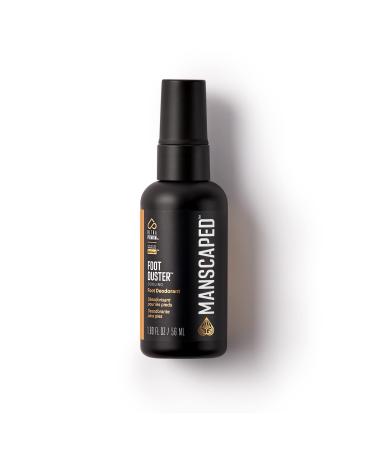 MANSCAPED The Foot Duster Men's Cooling & Soothing Foot Deodorant Spray Featuring Tea Tree Coconut Peppermint Oil Refined Scent 1.89 fl. oz. 1.89 Fl Oz (Pack of 1)